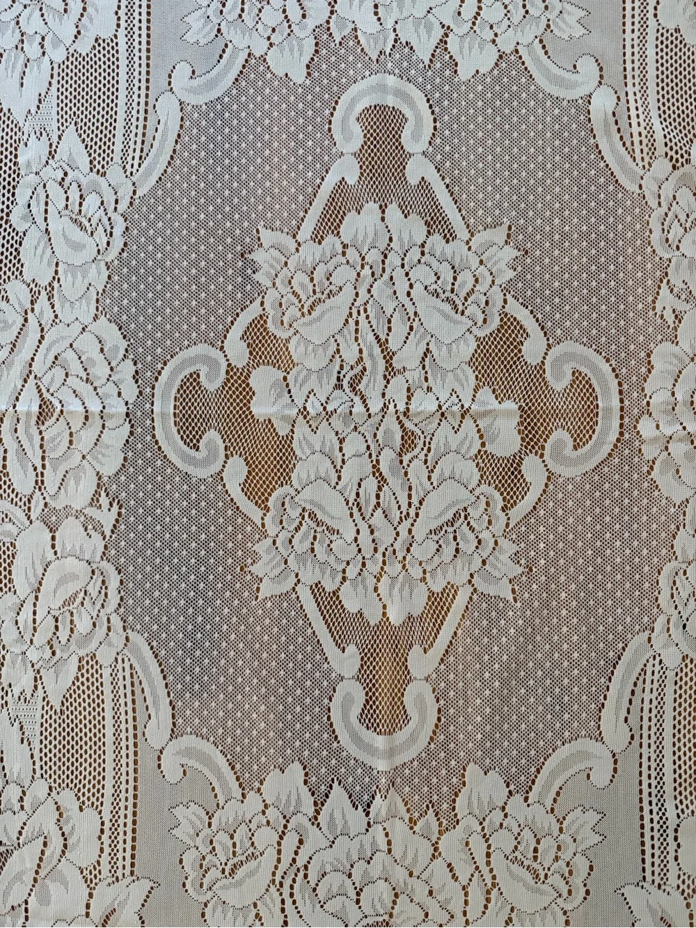 Vintage Lace Floral Tablecloth
